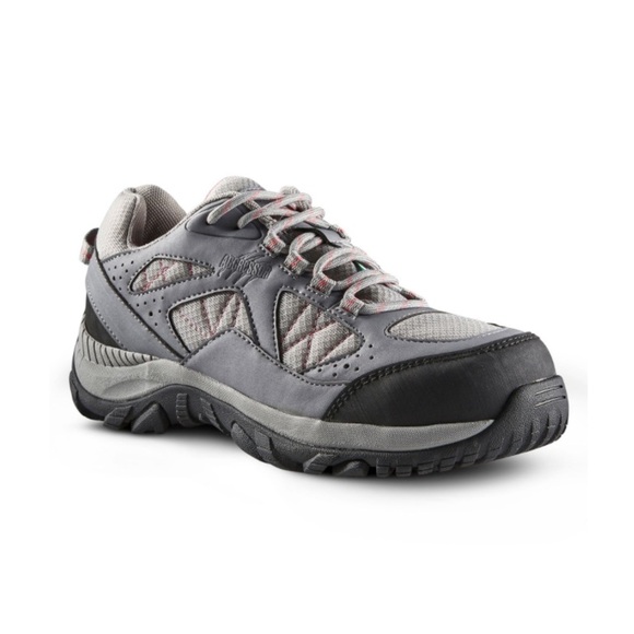 Aggressor Women’s Steel Toe Steel Plated Low Cut Freshtech Safety Hiking Shoes - Picture 1 of 6